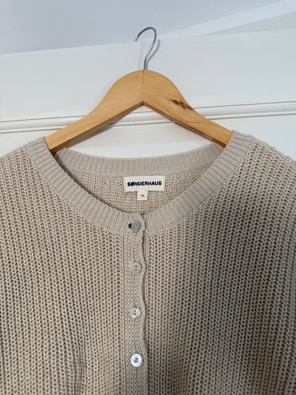 Sonderhaus Coastal Cardigan in Sand - Picture 3 of 5